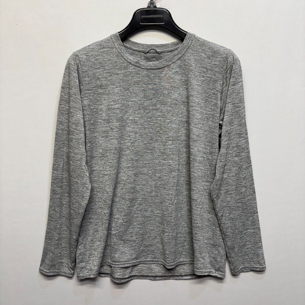 Patagonia Women Long Sleeve T-Shirt Tee Top Size Large Gray D099 -16